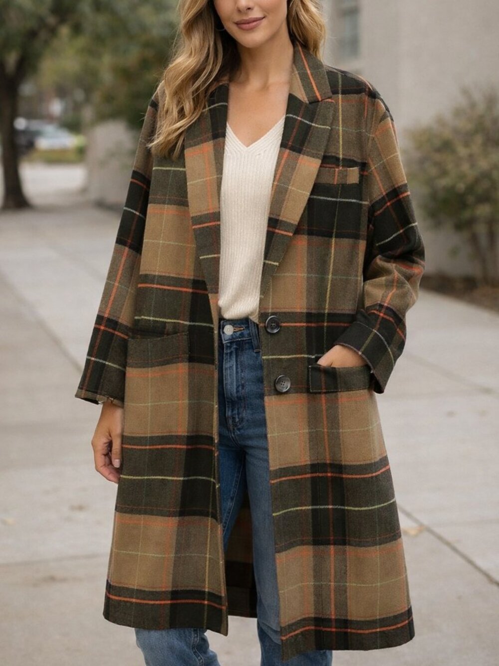 Zara trf Collection Tweed Jacket Plaid size Medium